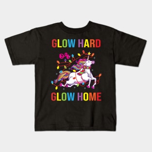 Glow Hard or Glow Home Kids T-Shirt